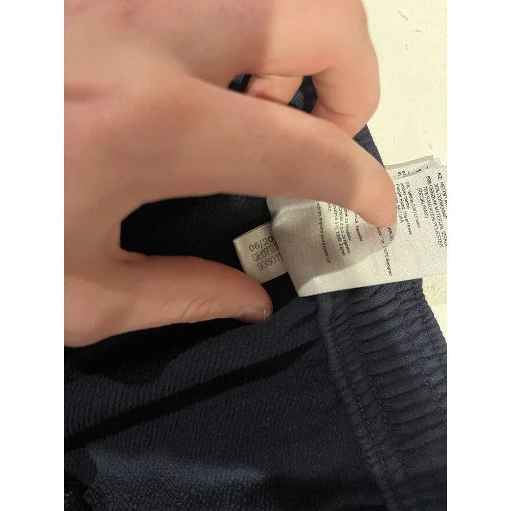 adidas Mens XL Spellout Logo Jogger Athletic‎ Pants GE0792 LegInk Navy 3-Stripe